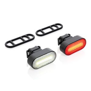 Set de lumini pentru biciclete reîncărcabile prin USB Lumino RCS din plastic reciclat - Img 3