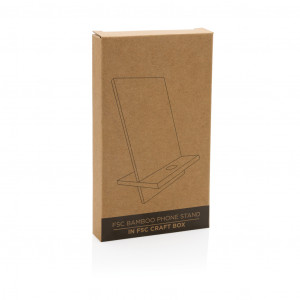 Suport pentru telefon din bambus FSC® în cutie kraft FSC® - Img 10