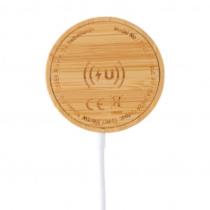 Încărcător wireless magnetic 10W din bambus - Img 6