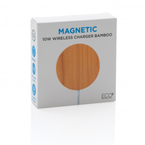 Încărcător wireless magnetic 10W din bambus - Img 11