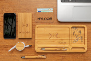 Organizator de birou Bamboo Incarcator wireless 5W - Img 7