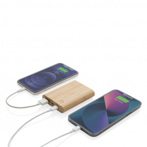 Powerbank de 5.000 mAh din bambus certificat FSC® - Img 3