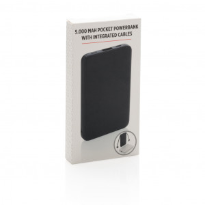 Powerbank de buzunar de 5.000 mAh cu cabluri integrate - Img 12