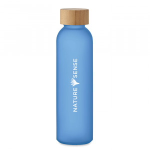 Sticlă cu finisaj mat și capac din bambus. 500ml