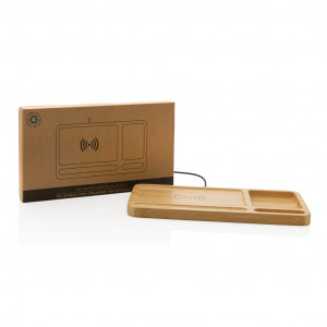 Incarcator wireless cu organizator de birou FSC® Bambus - Img 9