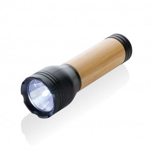 Lanterna Lucid 3W RCS din plastic reciclat și bambus - Img 1