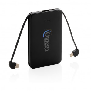 Powerbank de buzunar de 5.000 mAh cu cabluri integrate - Img 7