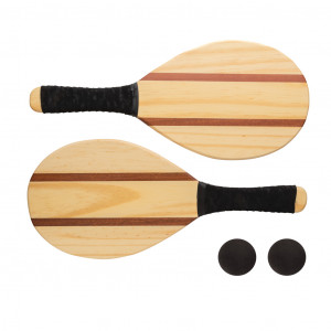Set de tenis din lemn frescobol