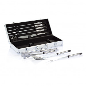 Set gratar 12 buc in cutie de aluminiu