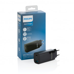 Încărcător USB cu 3 porturi PD ultra rapid Philips de 65 W - Img 8