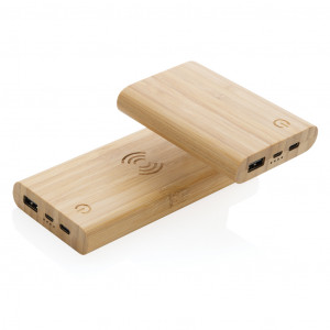 Powerbank wireless din bambus certificat FSC® de 8.000 mAh 5W - Img 9