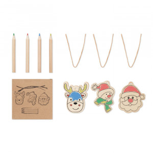 Set de ornamente din lemn - Img 1