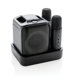 Set karaoke din plastic reciclat Singvibe RCS cu microfon dublu