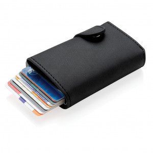 Suport standard de card RFID din aluminiu cu portofel din PU