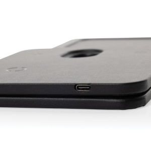 Tavă de birou Swiss Peak 3-în-1 cu încărcător wireless, realizată din PU reciclat RCS. - Img 8