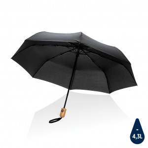 21" Impact AWARE™ RPET 190T umbrelă de bambus - Img 1
