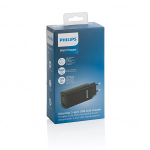 Încărcător USB cu 3 porturi PD ultra rapid Philips de 65 W - Img 9