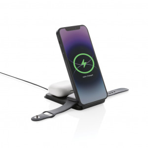 Încărcător wireless magnetic Swiss Peak RCS rPU 15W 3 în 1