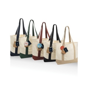 Sacosă tote SHOP LOCAL AWARE™ din bumbac reciclat 350 GSM - Img 5