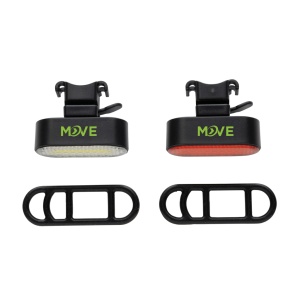 Set de lumini pentru biciclete reîncărcabile prin USB Lumino RCS din plastic reciclat - Img 7