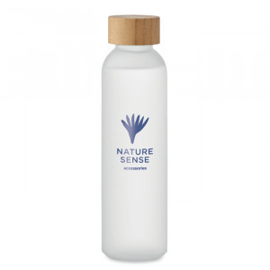 Sticlă cu finisaj mat și capac din bambus. 500ml - Img 4