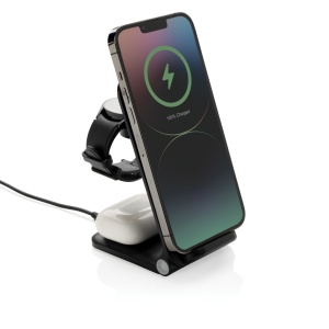 Suport de încărcare wireless 3-în-1 15W din plastic reciclat RCS - Img 4