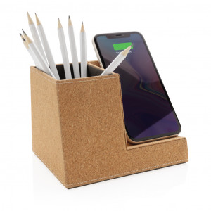 Suport pentru stilou din plută și încărcător wireless de 5W - Img 2