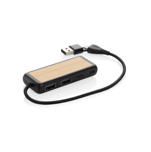 Hub USB 2.0 USB cu conector de intrare dublă - Img 2