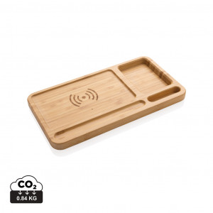 Incarcator wireless cu organizator de birou FSC® Bambus