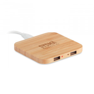 Încărcător wireless din bambus - Img 3