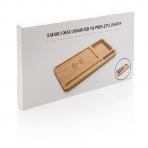 Organizator de birou Bamboo Incarcator wireless 5W - Img 4