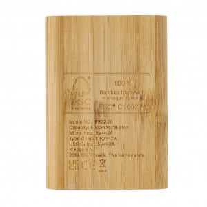 Powerbank de 5.000 mAh din bambus certificat FSC® - Img 5