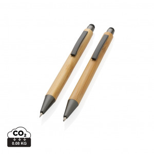 Set stilou modern din bambus FSC® în cutie