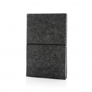 Caiet A5 cu coperta moale din fetru reciclat certificat GRS - Img 2
