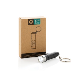 Lanternă cu breloc reîncărcabilă prin USB Globix RCS din plastic reciclat - Img 9