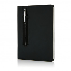 Notebook standard cu copertă rigidă PU A5 cu stilou
