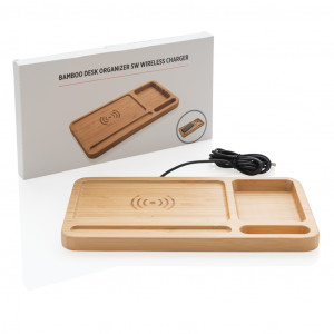 Organizator de birou Bamboo Incarcator wireless 5W - Img 9