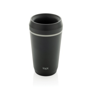 Pahar reutilizabil Topl din plastic reciclat, cu capac patentat 360°, 354 ml - Img 3