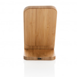 Suport de încărcare fără fir din bambus certificat FSC® de 5 W - Img 4