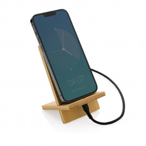 Suport pentru telefon din bambus FSC® în cutie kraft FSC® - Img 3