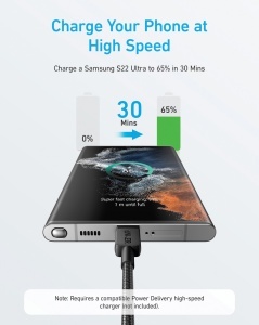 Cablu Anker USB-C la USB-C (1,8 m, 60W) - Img 6