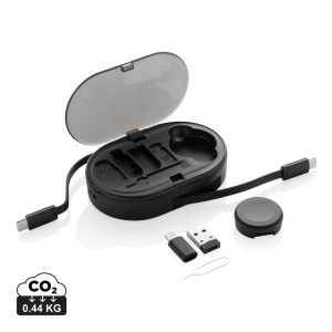 Chargevix RCS – Set multifuncțional de încărcare 60W din plastic reciclat (3 în 1)