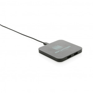 Încărcător wireless RCS din plastic reciclat de 10 W cu porturi USB - Img 5