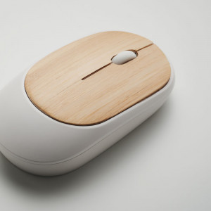 Mouse fără fir din bambus - Img 2