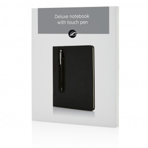 Notebook standard cu copertă rigidă PU A5 cu stilou - Img 7