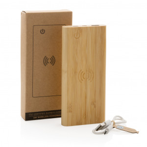 Powerbank wireless din bambus certificat FSC® de 8.000 mAh 5W - Img 11