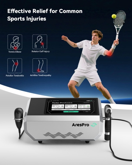 Апарат Радиална ударна вълна + вибрация AresPro Radial shockwave + vibration 2in1 - Img 6
