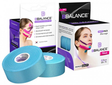 Banda Kinesio de mătase BB FACE TAPE™ 2,5 cm × 10 m (Coreea de Sud) - Img 3