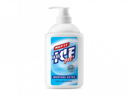 Refit Ice Gel Menthol Extra 500 ml. помпа– охлаждащ гел при много силна болка с незабавен и дълготраен ефект от световноизвестния Карлови Вари