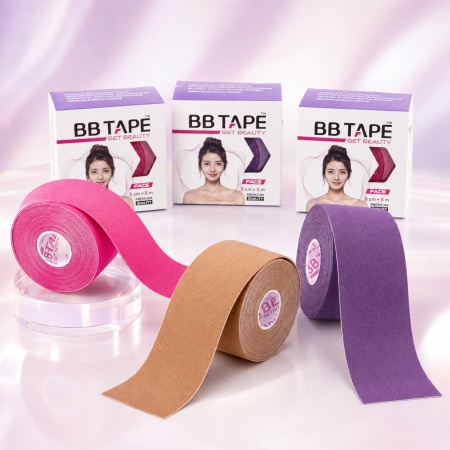 Корейски Кинезио Тейп за Лице BBTAPE (5 см × 5 м) – Премиум Памучна Лента за Естествен Лифтинг - Img 3